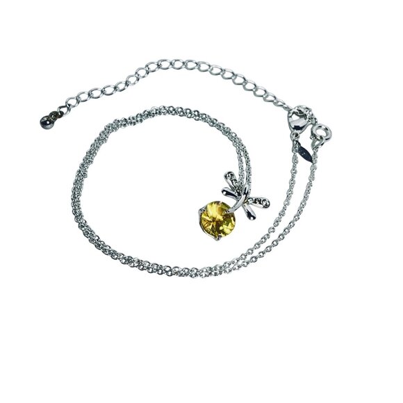 Avon Silver Tone Dragonfly Dance Necklace (1694) - Picture 4 of 7